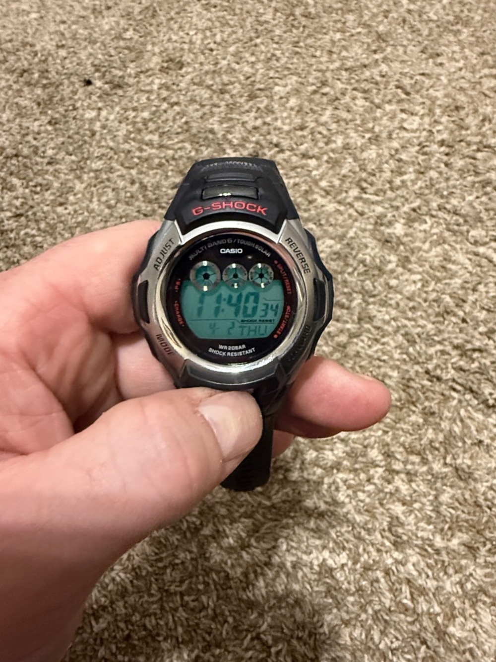 Casio G-Shock GW-M500A Tough Solar Multi-Band 6 Atomic Watch Black GW-M500 - Picture 3 of 3
